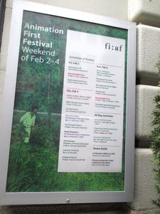 Animation First Festival poster at the French Institute Alliance Française in New York